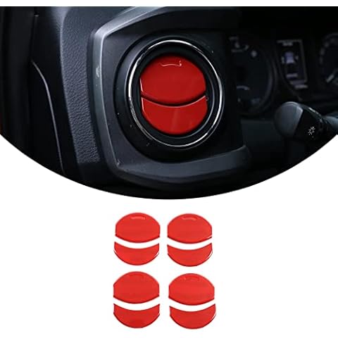TongSheng 8PCS A/C Outlet Cover Trims Air Conditioner Vent Trim Patch Compatible with Toyota Tacoma 2016 2017 2018 2019 2020 2021 2022 2023 Tundra 2007-2021 4Runner 2016 2017 2018 2019 (Red) Cover