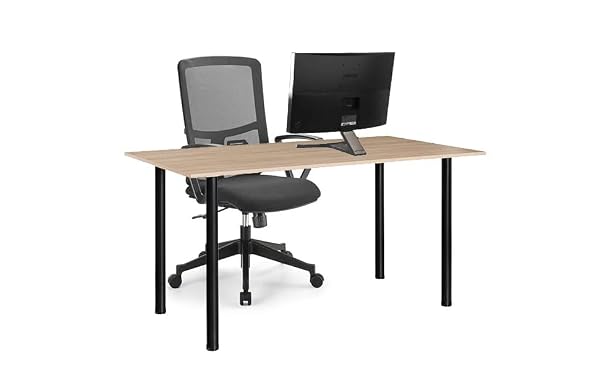 WHUANGKAKA 28 Inch Round Metal Table Legs,Heavy Duty Desk Legs,Black 4 Pack by WHUANGKAKA - Used condition - Image 6