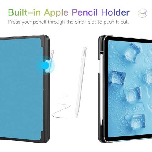 Étui iPad Air 5e 4e génération résout le manque de support avec sa coque bleu pochette - 6