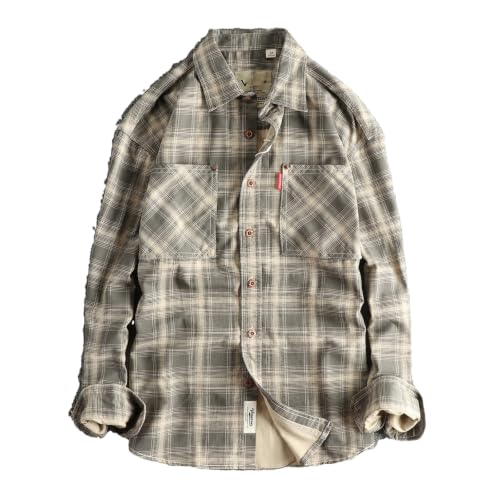 Camisa a cuadros regular fit cómoda y holgada para evitar rigidez 3