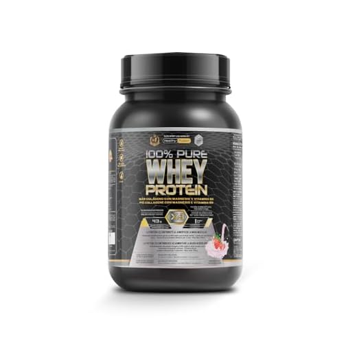 Healthy Fusion Whey Protein | Proteína pura con Colágeno + Magnesio | Tonifica y aumenta la masa muscular | Mejora tus entrenamientos | 1000g (Fresa)