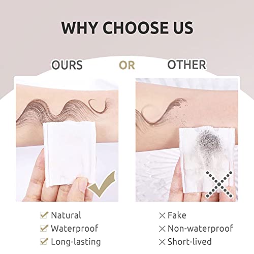 Onpep 20 Styles Hair Tattoo Stickers 20Pcs Temporary Tattoos Edges Hairline Lasting Waterproof Makeup Tool for Women Baby Hair Curly Hair Bang Stickers