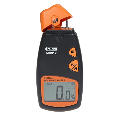 Digital Wood Moisture Meter,Wood Water Moisture Tester with HD Digital LCD Display 2-Pin Sensor (Range 2% - 70% RH; Accuracy: 0.5%) For Wood, Sheetrock, Carpets MD912 (MD914 4-Pin) (Style : MD912)