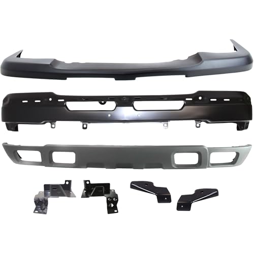 Garage-Pro Front Bumper Kit For 2003-2006 Chevrolet Silverado 1500, 2003-2005 1500 HD, 2003-2004 2500, Models w/o Body Cladding, 7-pc. Kit, w/Bumper Cover, Brackets, and Valance