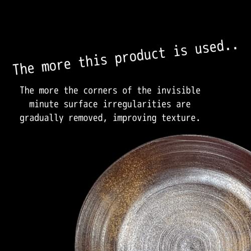 Dinner Plate Handmade Round Plate Japanese Traditional Earthenware Bizen Pottery, (21.16Ounce/600G) #TOP4