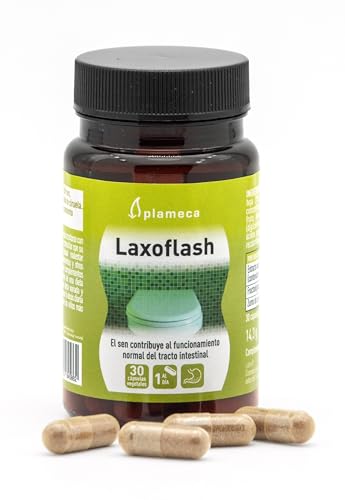 PLAMECA - Laxoflash, para el Funcionamiento del Tracto Intestinal, con Sen, Fructooligosacáridos y Zumo de Ciruela, sin Gluten o Lactosa - 30 Cápsulas Vegetales