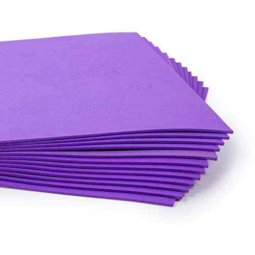 Time 4 Crafts 12-Piece Craft Eva Foam Sheets, 9 X 12 Inches, Purple #TOP4