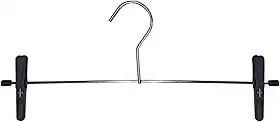 Kit 5 Cabides Para Saia ou Caça de Aço Cromado Com Presilhas Reforçado (5 unidades)
