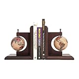 NAUTICAL COLLECTION | Vintage Globe Bookends for Office, Kitchen, Living Room, Home Décor and Gift Item, Book Selves Holder Vintage Style
