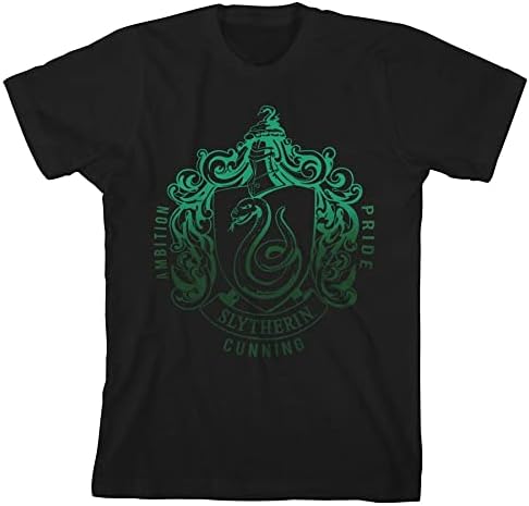 Harry Potter Slytherin Black Graphic Tee Toddler Boy to Youth Boy