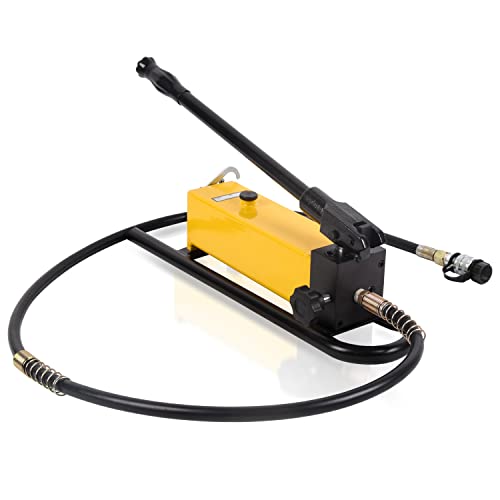 Image of Manual Hydraulic Hand Pump 1500cc 10000Psi Portable Hydraulic Cylinder Single Acting for Separate Type Hydraulic Tools, Hydraulic Lifting Pump, CP-700D
