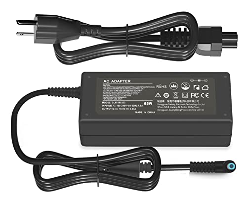 65W 19.5V 3.33A Laptop Charger for HP Smart Blue Tip X360 Pavilion 11 13 15, Envy X360 15, Stream 11 13 14,Elitebook Folio 1040 G1,HP 13252 60950-1 R-41012327 AC Power Supply Adapter Cord