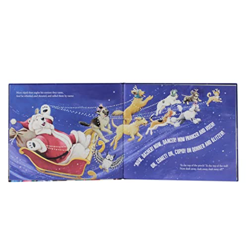 Dan Dee ‘Twas The Night Before Christmas | Illustrated Hardcover Book & Holiday Bear | Officially Licensed, Collectible Bedtime Story & Plush Toy Gift Set, Blue & White #TOP4