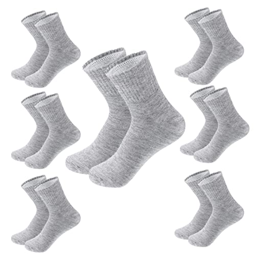 BOTRFMUNY 10 Pairs Toddler Mid Cut Kids Socks Baby Socks for Boys and Girls (as1, age, 2_years, 3_years, regular, Grey)