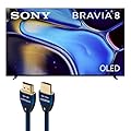 Sony BRAVIA 8 II 55 Inch QD-OLED 4K HDR TV with AudioQuest Sky 3m HDMI Cable