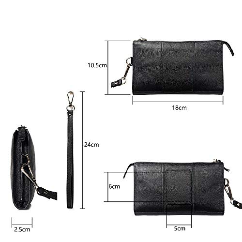 ZTE Blade V8 Lite case cuir véritable noir : pochette de protection rigide - 7