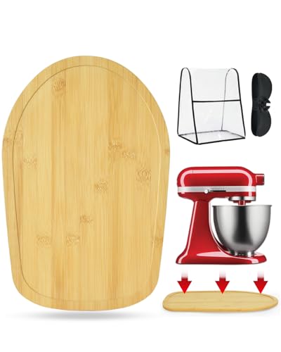 Mixer Slider Mat for KitchenAid 4.5-5 Qt Tilt-Head Stand Mixer,Appliance Sliding Mat for Kitchenaid Artisan,KitchenAid Mixer Sliding Tray for Countertop – Bamboo Stand Mixer Slider Mat?Wood?