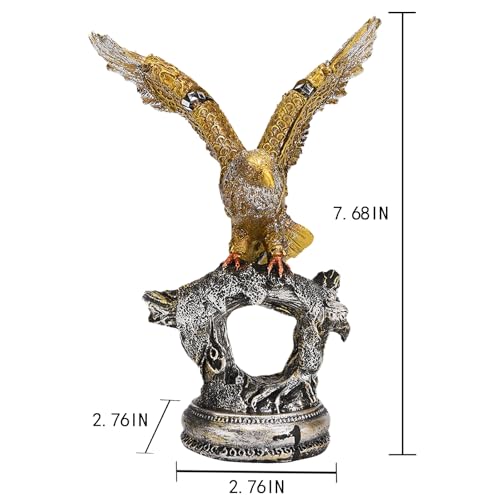 Estatua Águila Calva en Rama Resina 7.7 in miniatura 2