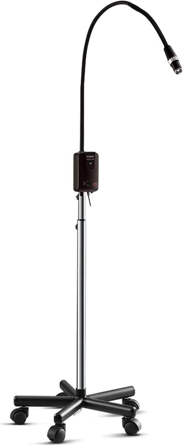 Medical Exam Light on Wheels LED Cold Light Exam Light Ob GYN with Mobile Stand for Beauty Gynecology ENT Surgery (One Color)