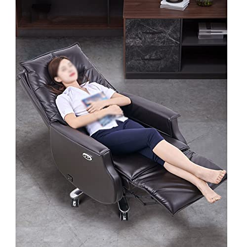 Tiiiopkvvv Managerial Chairs Executive Chairs Computer Gaming Chairs Video Game Chairs Electric Massage Home Office Desk Chairs Boss Chair Cowhide - Image 5