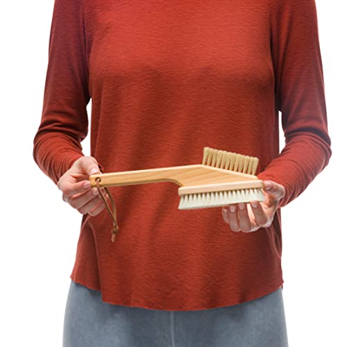 Image of Redecker Natural Goat Hair Bristle Computer Brush, Non-Scratch and Anti-Static for Electronics, Oiled Beechwood Handle, 10-1 /3-Inches Long, Made in Germany