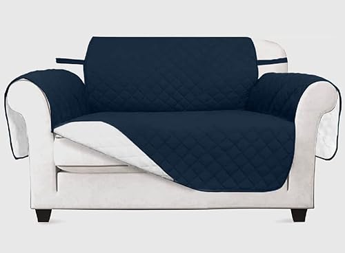 VANELUX Funda de sofá reversible lavable, suave, acolchada, resistente al agua, con espuma antideslizante y correas elásticas protector para disponible en Yaxa Peru