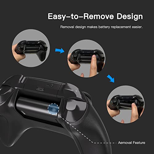 afbptek 2 Pack Rechargeable Battery Pack, Xbox Series X/S Controller Game Accessories with Fast Charger and 10FT USB-C Charging Cable, Compatible with Xbox one/s/x/Elite Controller,