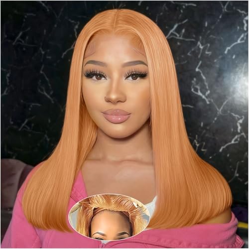 omswet Wear and Go Glueless Wigs Human Hair Pre Plucked Pre Cut Bob Wig Human Hair 5x5 HD Lace Closure Pre Bleached Glueless Bob Wigs for Black Women Short Wig 180 Density Honey Blonde 18 Inch