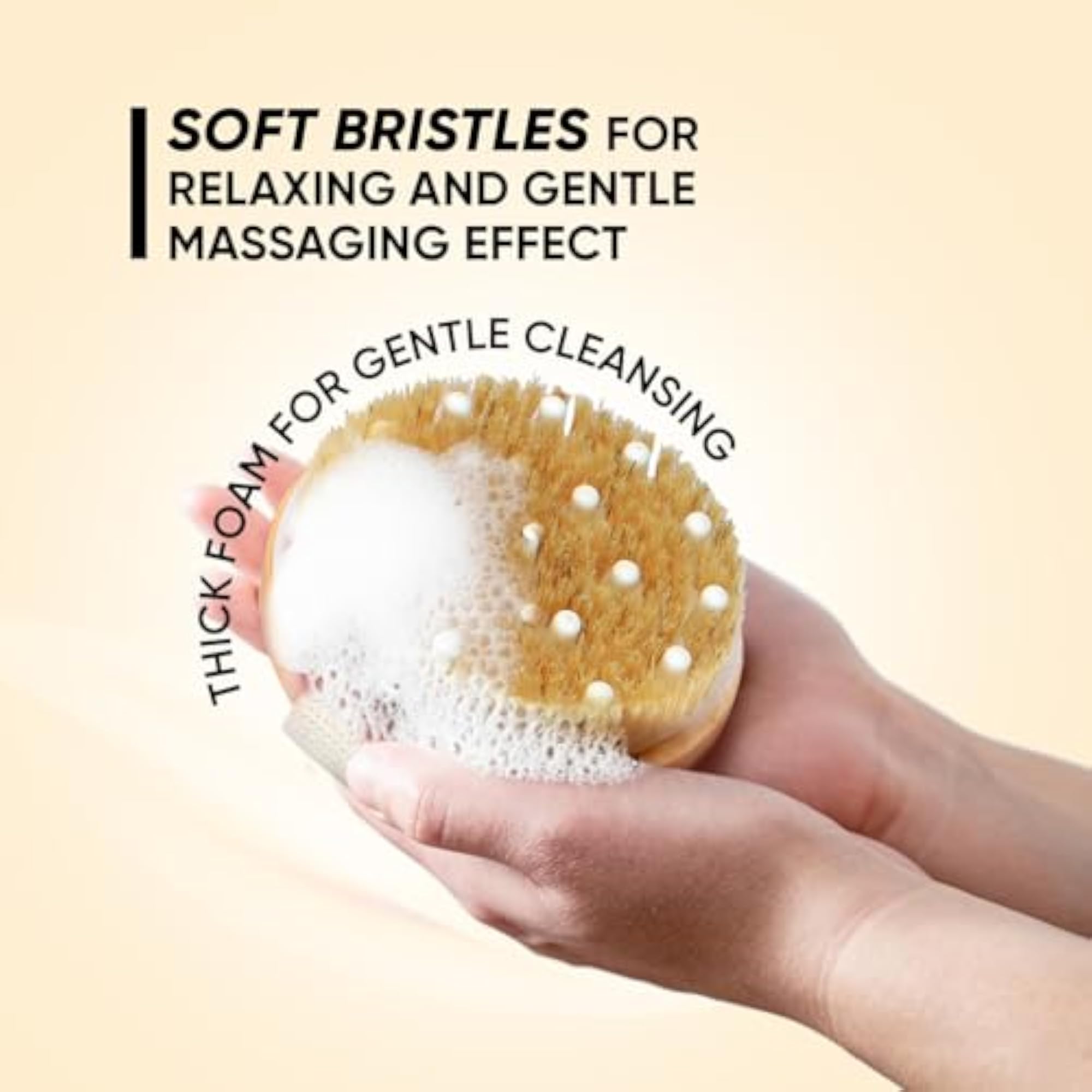 Bristle Bath Brush with Cleansing Massager