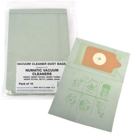 20 Pack of Numatic Henry Hoover Bag Replacement Vacuum Cleaner High Filtration Double Layer Paper Dust Bag Replacement to fit Numatic Models Henry, James, Hetty, Basil, Commercial Hoover
