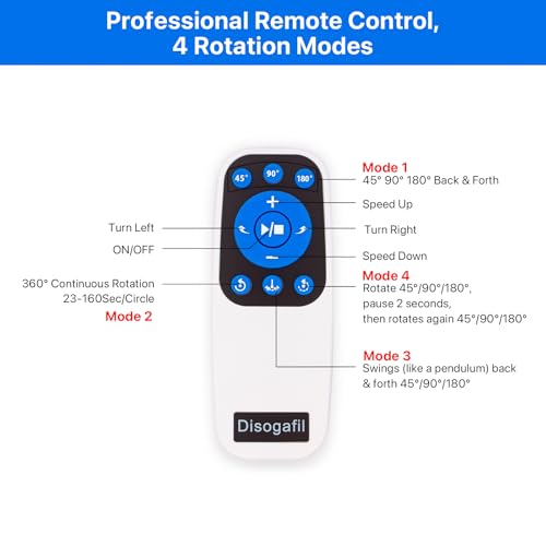 Disogafil Motorized Rotating Display Stand with Remote, 7.87in Display Turntable, Max 22lbs Load Photography Turntable, 360 Electric Motorized Lazy Susan for Photography Product Shows by Disogafil - Image 8