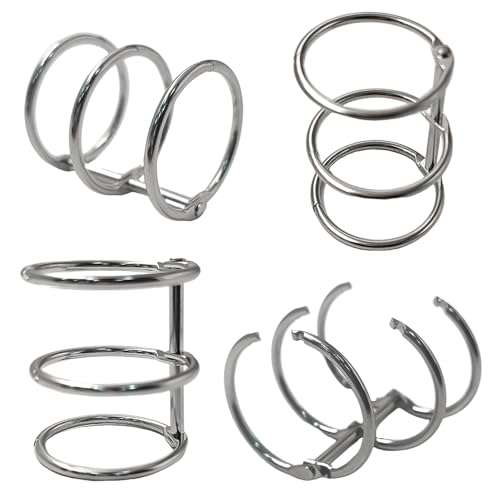 Anillos de acero inoxidable con bisagras a presión y lomos metálicos de alta resistencia