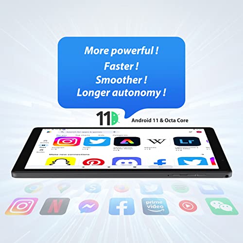 Toscido 2023 Tablet 10 Inch Octa Core Tablet Android 11,4Gb Ram,64Gb Rom,13M&5M Camera,5G Wi-Fi,Bluetooth 5.0,Gps,Type-C,Include Bluetooth Keyboard,Mouse,Tablet Case And More - Silver #TOP7