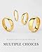 TIGRADE Titanium Ring 2mm 4mm 6mm 8mm 18k Gold Plated Wedding Band in Comfort Fit Dome Polished for Men Women Size 3-14, 4mm, Size 4