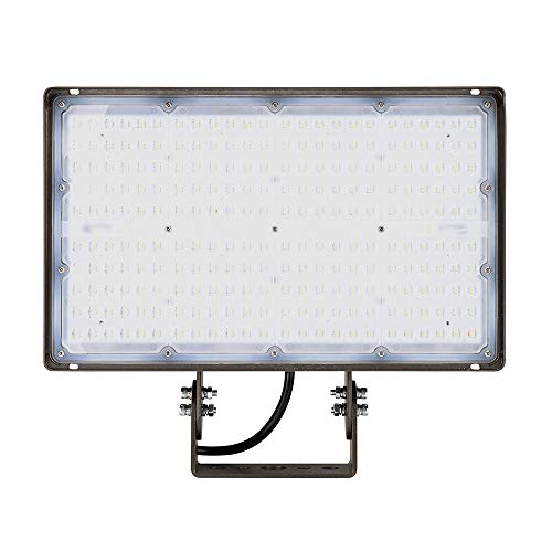 WWKQSTKR Proyector LED de alta tensión 135W 347-480V, Iluminación de pared para exterior, comercial, jardín, patio, parque, IP65, impermeable, luz diurna 5000K, UL DLC, montaje en pinza