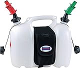  hünersdorff 804962 PROFI Doppelkanister / Kombikanister für Kraftstoff und Öl mit Satteltasche und zwei Einfüllsystemen, 6 + 3 Liter, UN-Zulassung, Made in Germany