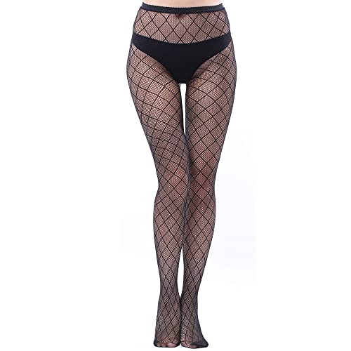 KACOLOR Women Fishnet Stockings Patterned Tights Thigh High Black Lace Leggings High Waist Tights Pantyhose