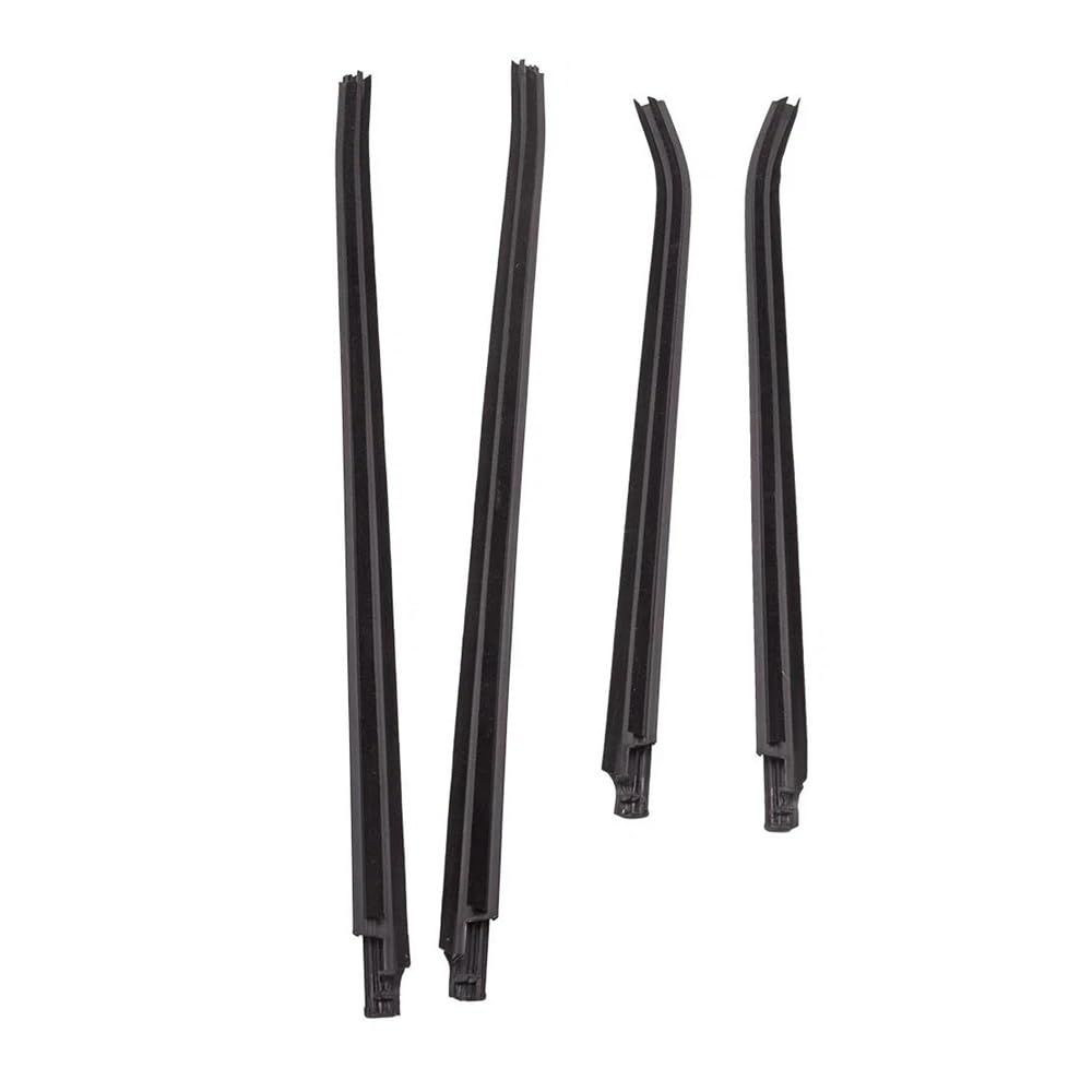 Car Seal Strip 4PCS Black for Toyota for 2004-2016 68162-0K010 68163-0K010 Seals Door Belt Window Moulding Trim