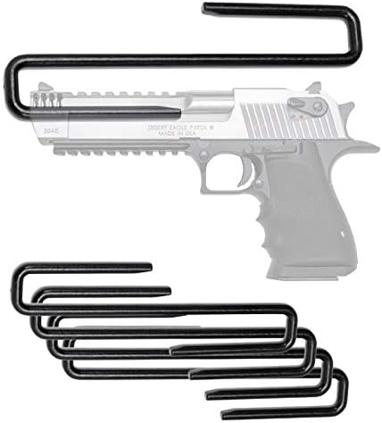 SnapSafe Handgun Hangers .440 Caliber, 75874, 4pk - Maximize Gun Safe Space with Easy Access Under Shelf Storage Gun Hangers - PVC Coated Steel Wire Pistol Holder Protect & Store 44 Caliber & Larger