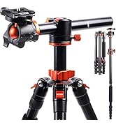 K&F Concept 67 inch Camera Tripod Horizontal Aluminum Tripods Portable Monopod with 360 Degree Ba...