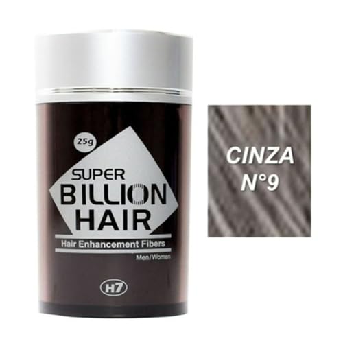 Super Billion Hair Fibra Capilar Disfarce para Calvície Cinza 25 gramas