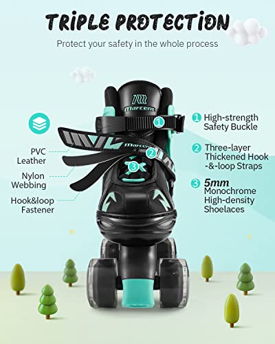 Marcent Adjustable Roller Skates For Girls And Boys, Light Up Roller Skates For Kids Beginners Teens, For Kids #TOP3