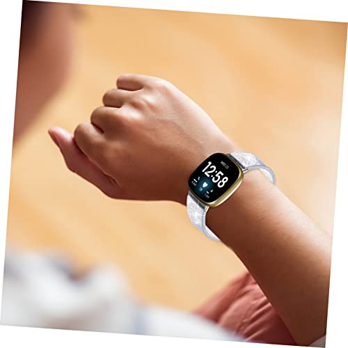 Correa de silicona con purpurina para Fitbit pulsera de repuesto brillante 4
