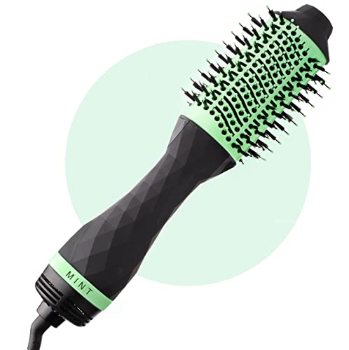 Professional Series 5-In-1 Blow Dryer Brush Hair Styler By Mint | Powerful Frizz-Eliminating Ionic Hair Dryer Brush | Blowout Brush Straightens & Smooths | Hot Air Brush Volumizer For Fine/Thick Hair #TOP3