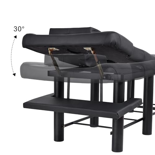 Spa Table, Stationary Massage Table | Massage Bench Waching Bed - Metal Frame Cosmetic Table with Adjustable Backrest for Spa Hairdressing Cosmetics - Image 5