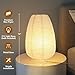 Anicompa Rice Paper Lamp for Desk, Japanese Paper Table Lamp with 3 Color, Wabi-Sabi Style Bedside Lantern Lamps for Living Room/Bedroom/Bedside Night Light(Bulb Included)