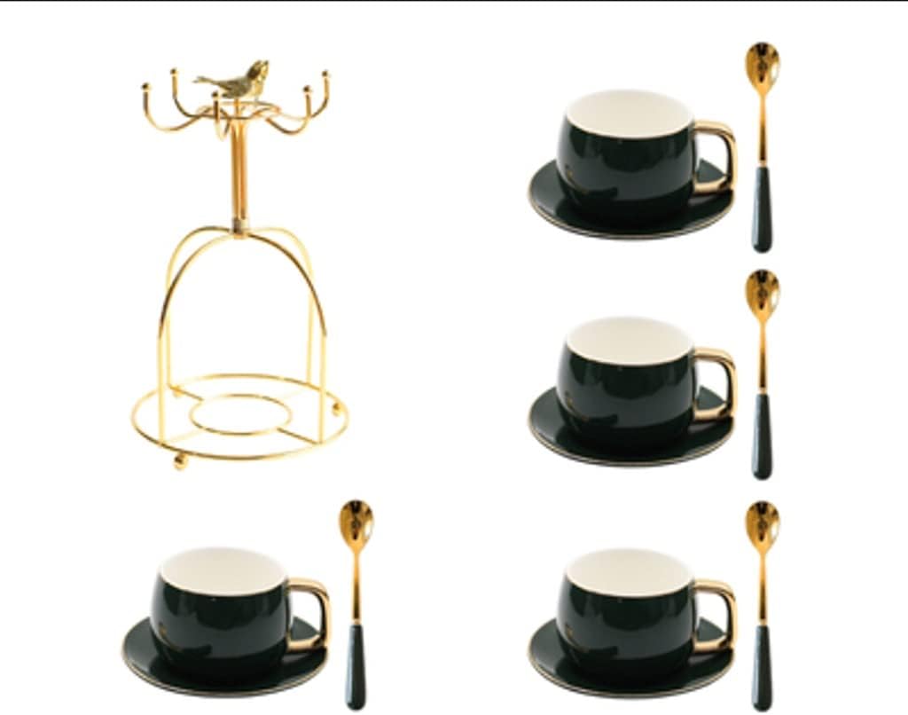 Tea Cup Set Ceramic Tea Cup Sets Cups and Saucer British Cups with Cup Holder for Tea Coffee Coffee Cup Set