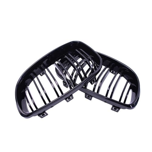 Grille radiateur pour BMW E81 E87 E82 E88 noir brillant calandre avant double barrette 2007-2011 - 3