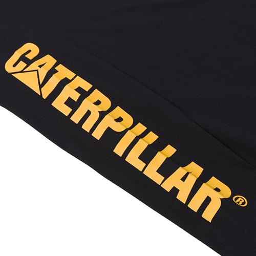Caterpillar Trademark Banner Long Sleeve Tee Shirts for Men with Center Back Neck Wire Management Loop and Cat Workwear Logo4