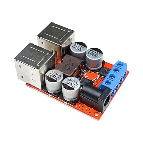 Rakstore DC-DC �����[�d�{�[�h �J�[�d�� 8V-35V ���� 5V 8A �X�e�b�v�_�E���o�b�N�ϊ����W���[�� 4�|�[�g USB �o�� ���o�C���[�d��